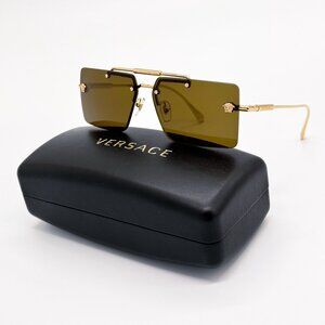 NEW VERSACE SUNGLASSES VE2245 1002/73 GOLD WOMEN EYEWEAR VE2245 100273